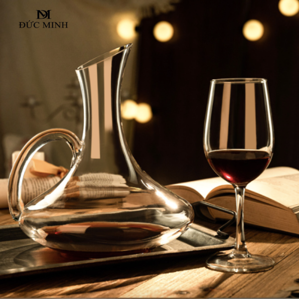 Bình thở rượu vang - Bình Decanter có quai 1600ml
