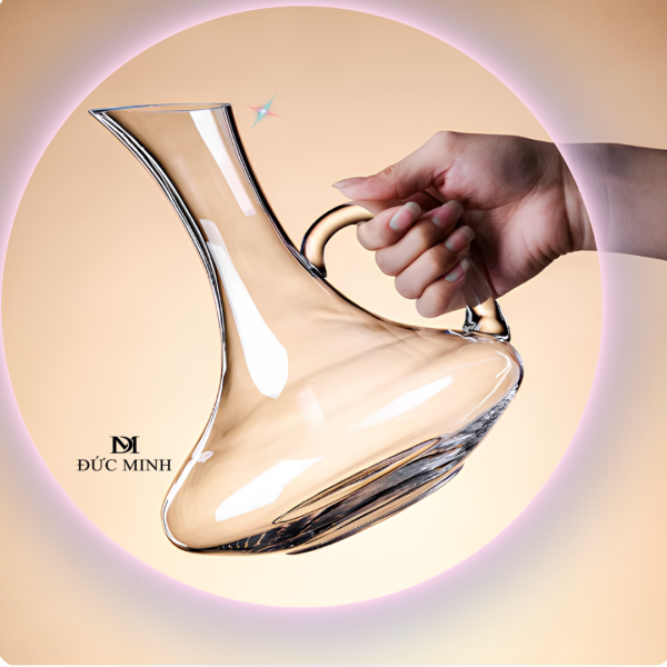 Bình thở rượu vang - Bình Decanter có quai 1600ml