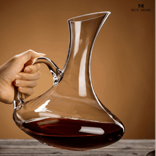 Bình thở rượu vang - Bình Decanter có quai 1600ml