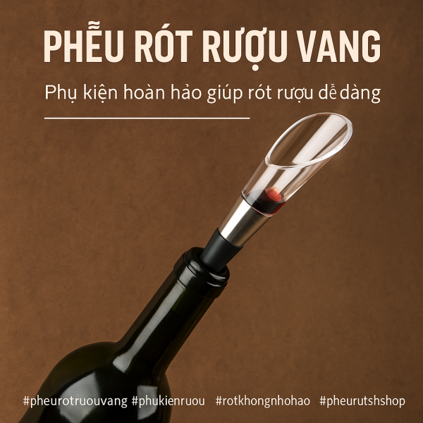Phễu rót rượu vang – Phụ kiện nhỏ, trải nghiệm lớn