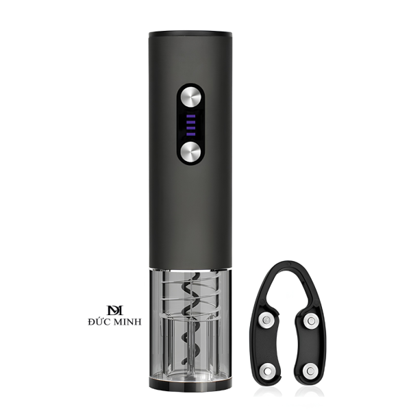 Combo Mở Rượu Vang Điện Tự Động 4 Món Sạc USB – Nút Bấm CD