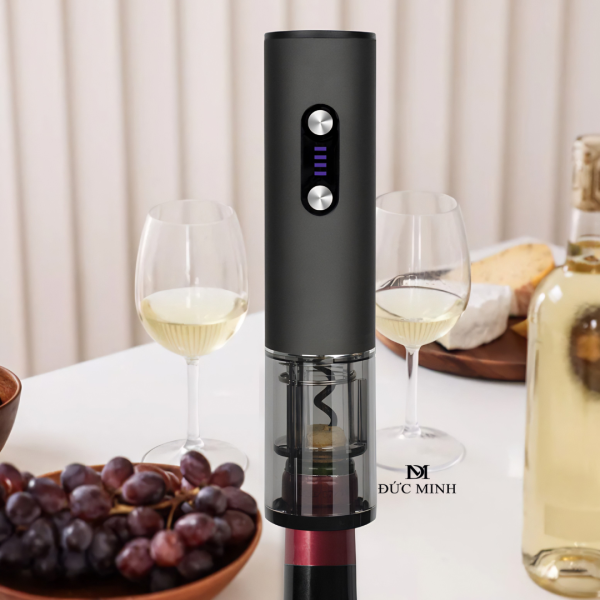 Dụng Cụ Mở Rượu Vang Tự Động Sạc Tích Điện USB Nút Bấm CD